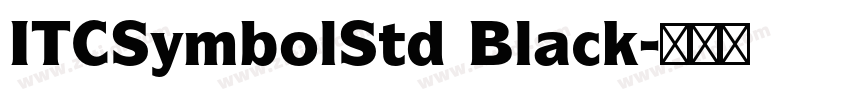 ITCSymbolStd Black字体转换